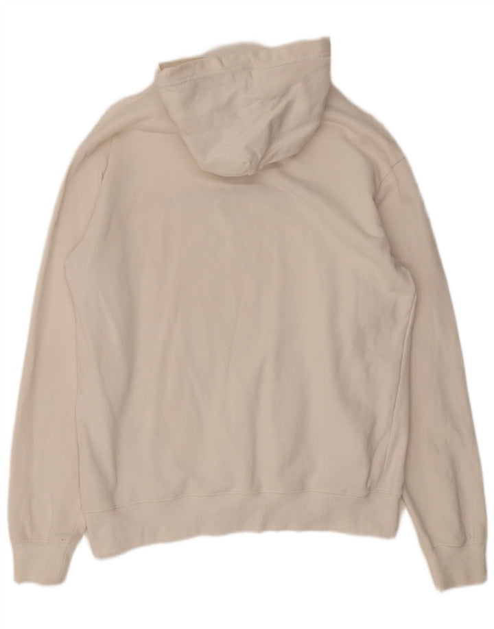 Felpa con cappuccio grafica da uomo Champion Large bianca