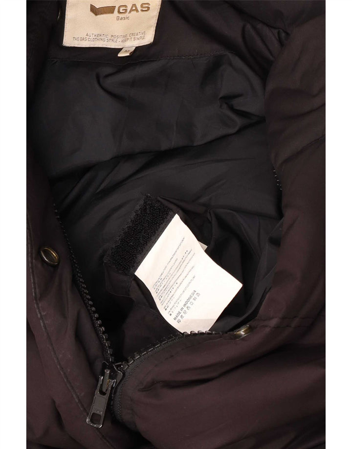 Cappotto imbottito con cappuccio da donna Gas UK 14 Poliestere marrone medio