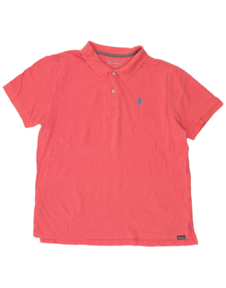Polo da uomo EDDIE BAUER grande in cotone rosa