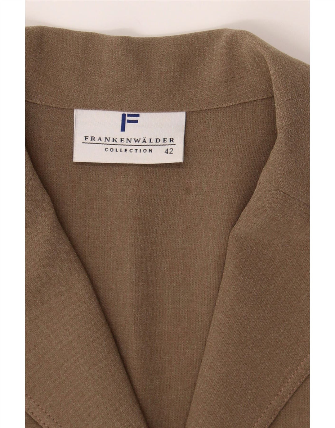 FRANKENWALDER Womens 3/4 Sleeve 3 Button Blazer Jacket EU 42 Large Brown Vintage Frankenwalder and Second-Hand Frankenwalder from Messina Hembry 