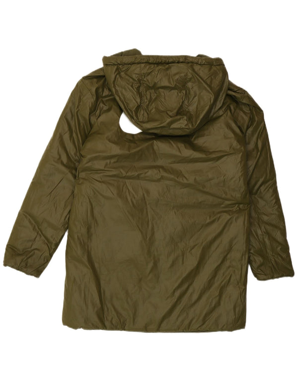 Cappotto imbottito reversibile con grafica Nike da donna UK 14 medio poliestere kaki