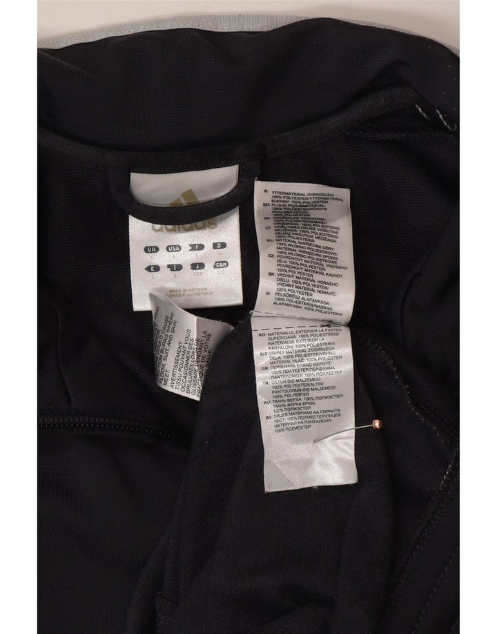 Giacca da tuta da uomo ADIDAS grande in poliestere color block grigio