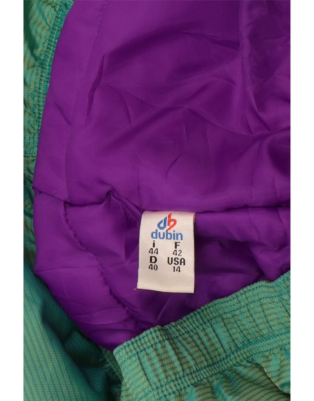 Giacca da sci oversize da donna Dubin IT 44 Nylon color block verde medio