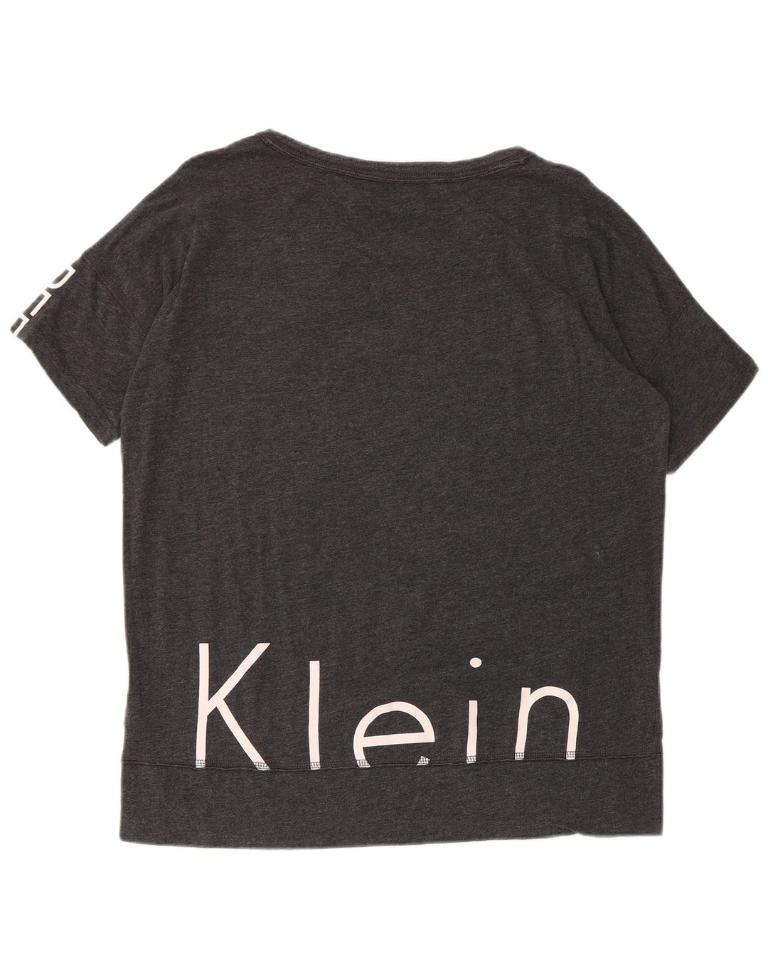 Maglietta da donna con grafica Performance Calvin Klein Top UK 14 Grigio medio