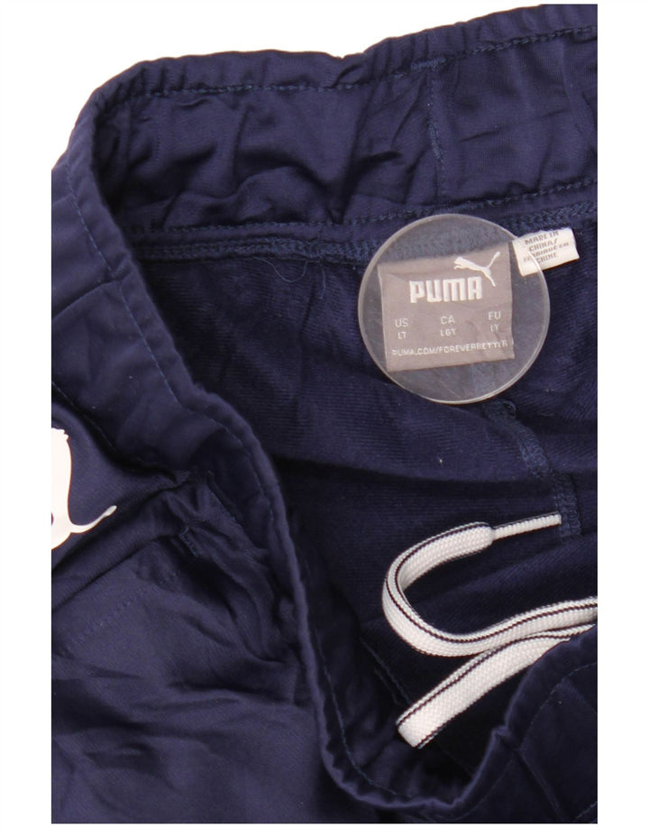 Pantaloni da tuta da uomo Puma Large Blu Navy Colorblock