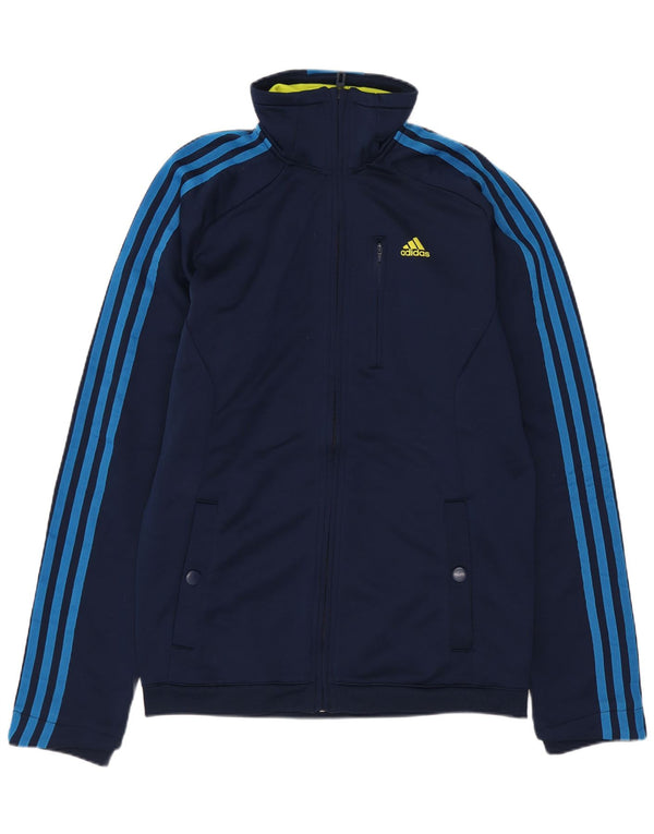 Giacca da allenamento Adidas Climalite da uomo, piccola, in poliestere blu navy