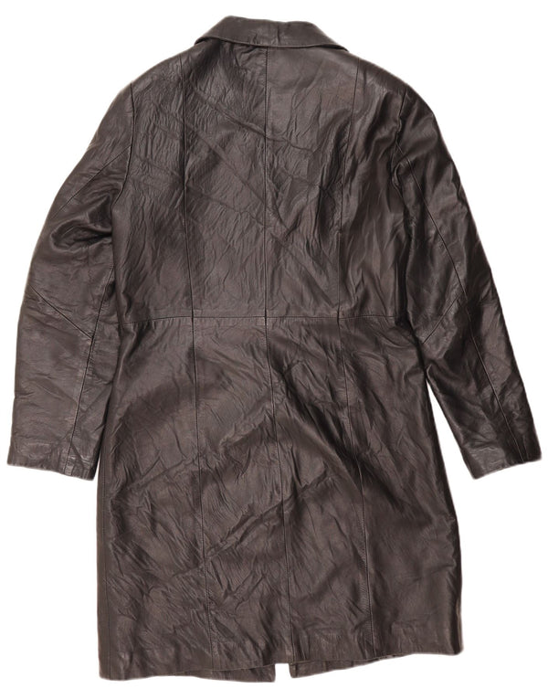 ANTICA PELLERIA Cappotto Donna in Pelle IT 46 Large Pelle Nera