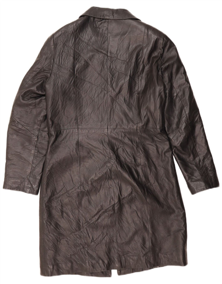 ANTICA PELLERIA Cappotto Donna in Pelle IT 46 Large Pelle Nera
