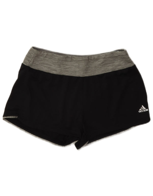 Pantaloncini sportivi Adidas Climalite da donna UK 10 Small Black Colourblock