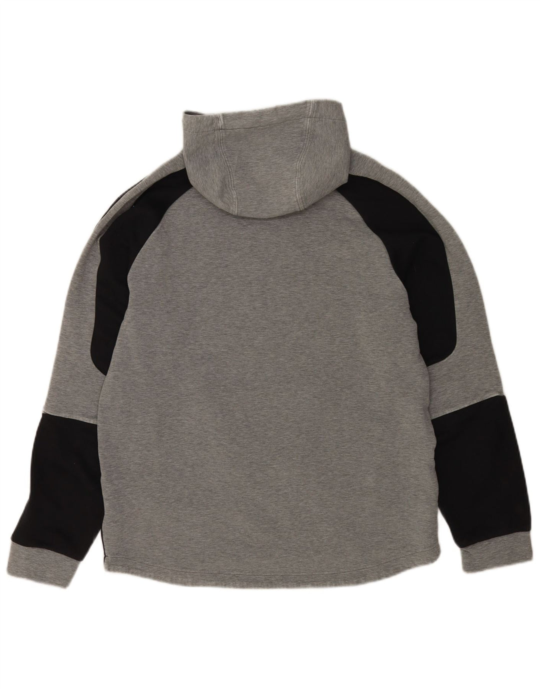 Felpa con cappuccio da uomo Puma Large in cotone color block grigio