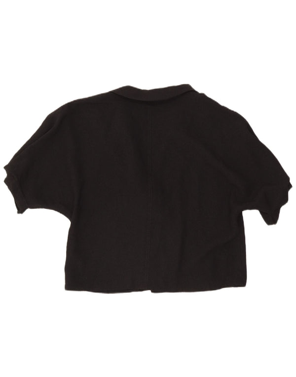 Giacca Bolero a maniche corte da donna Zara UK 16 grande viscosa nera