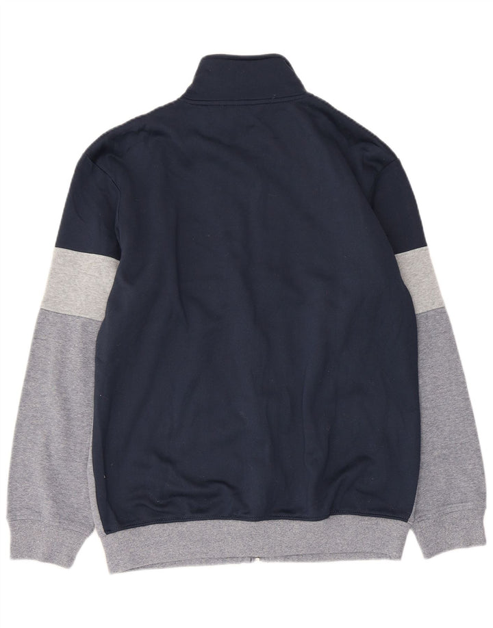 Giacca da tuta da uomo Superga grande in cotone color block grigio