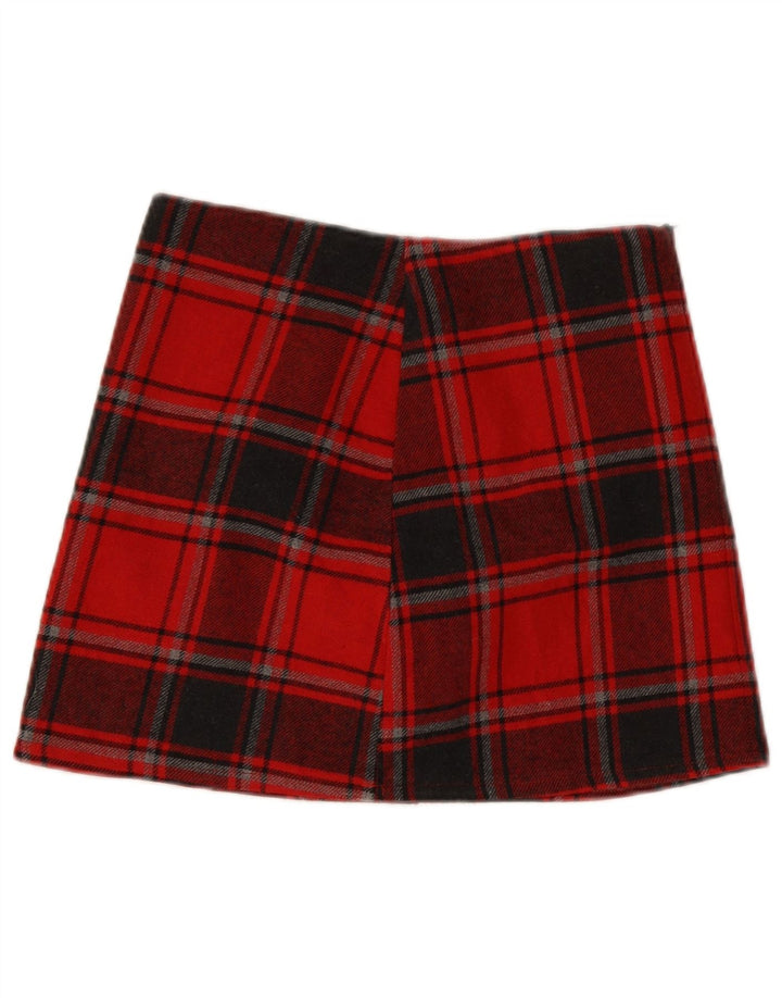 Minigonna da donna Susy Mix media W28 acrilico scozzese rosso