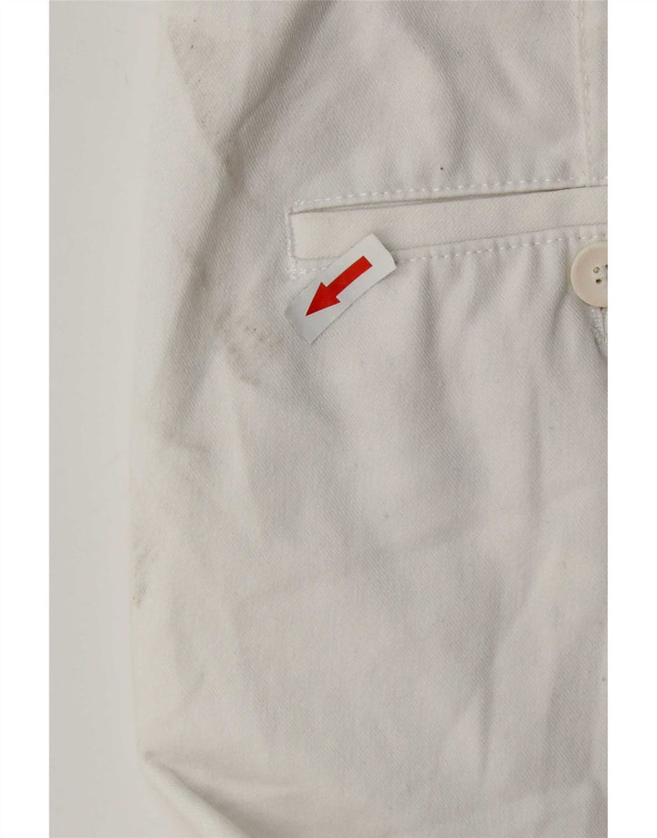Pantaloni chino slim da uomo Zara EU 38 Small W30 L28 poliestere bianco