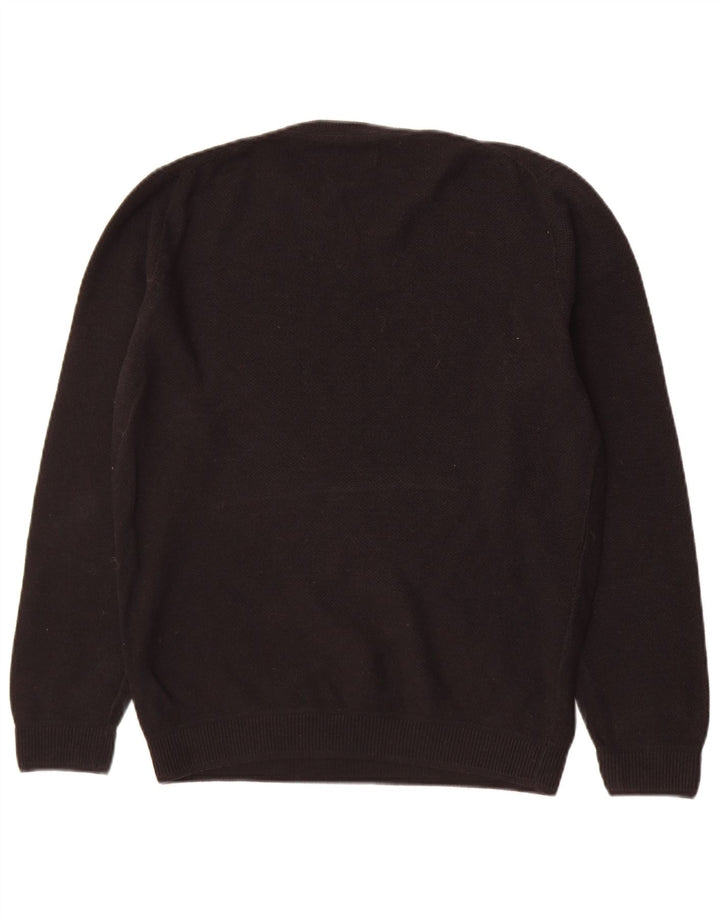 Maglione maglione girocollo da uomo Massimo Dutti piccolo cotone nero