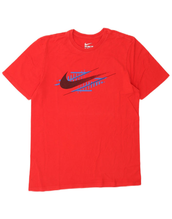 T-shirt grafica Nike da uomo con taglio atletico, colore rosso medio