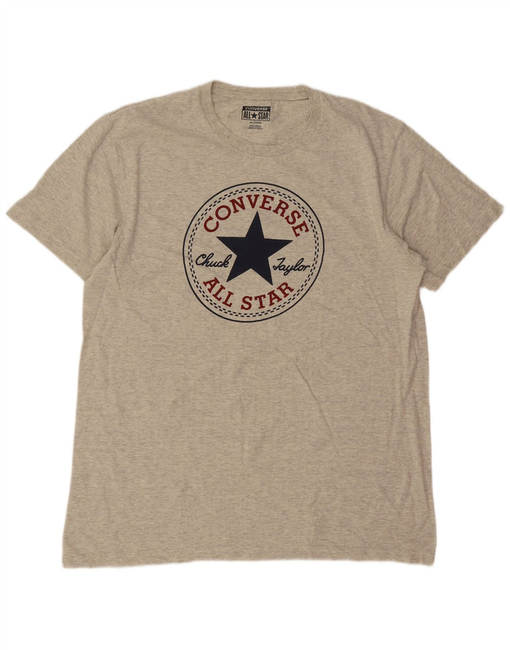 T-shirt grafica da uomo Converse Top XL Grigio chiazzato