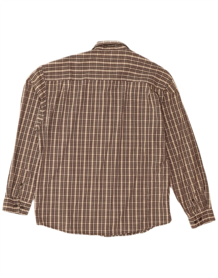 Camicia da uomo in flanella Wrangler XL in cotone a quadri marrone