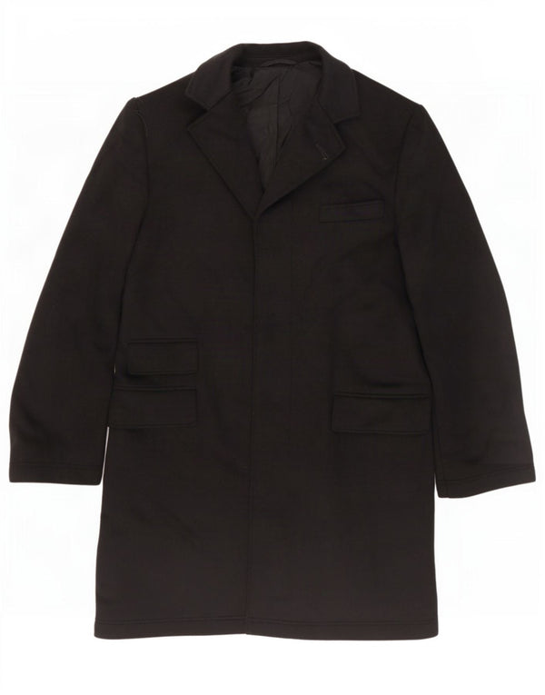French Connection Womens Overcoat EU 38 Medium Black Wool