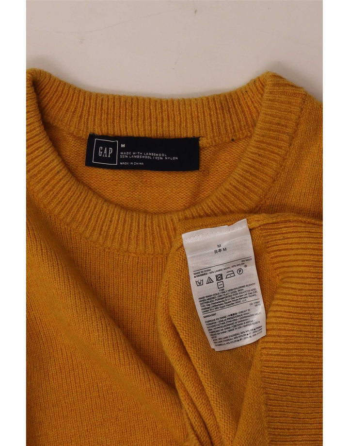 Maglione da uomo girocollo Gap in lana d'agnello giallo medio