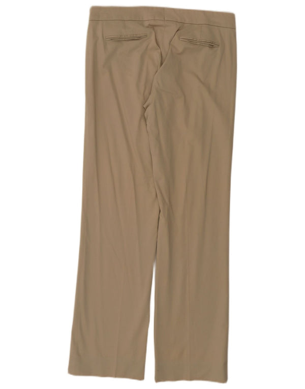 Pantaloni da abito dritti da donna Hugo Boss UK 10 Small W30 L30 Cotone beige