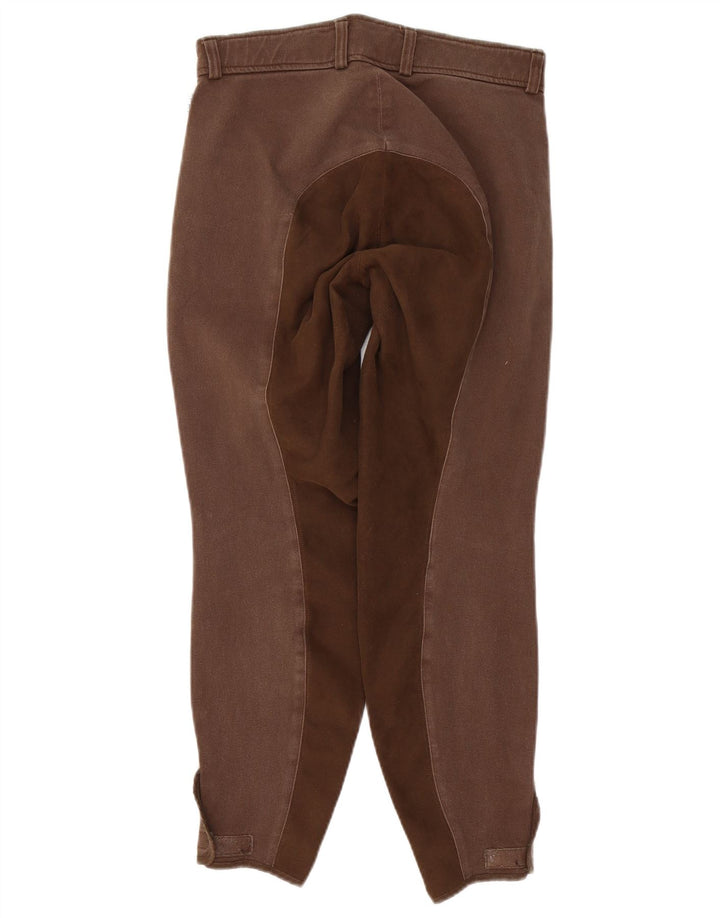 Pantaloni da equitazione vintage da donna EU 38 medi W28 L27 Colorblock marrone
