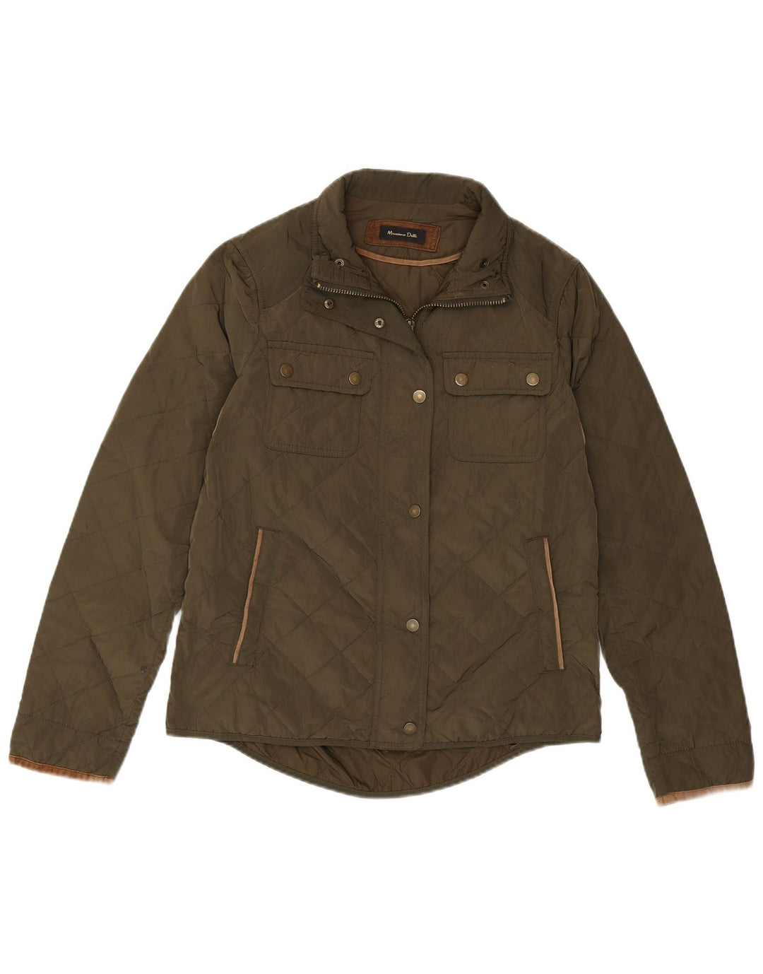 Giacca trapuntata da donna Massimo Dutti EU 38 Nylon verde medio