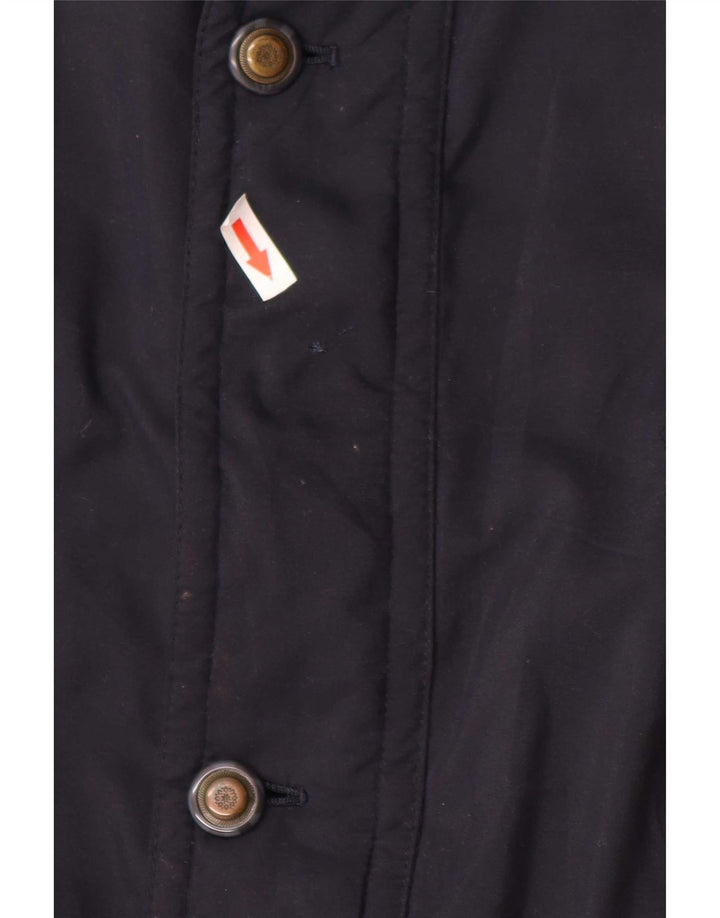 Cappotto giacca a vento vintage da uomo UK 38 Poliestere color block medio blu navy