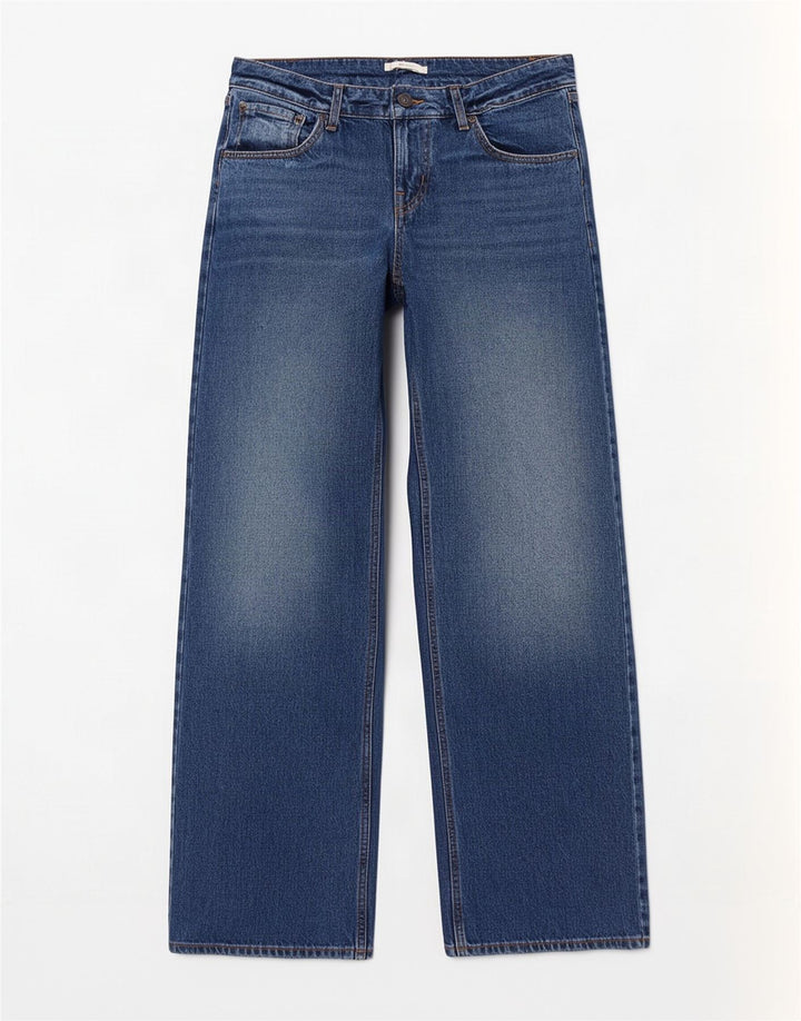 Jeans Levi's da donna a gamba larga super bassa W31 L34 cotone blu