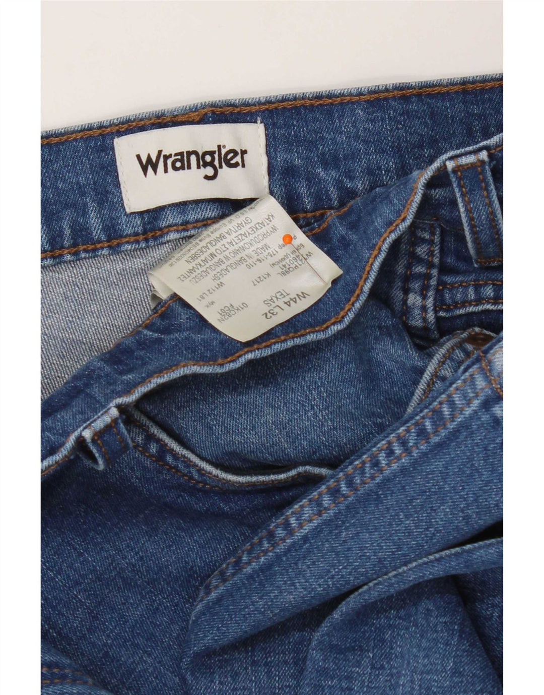 Jeans dritti da uomo Wrangler Texas W44 L32 cotone blu