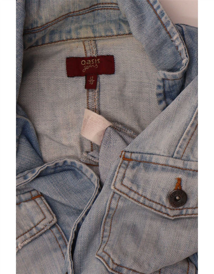 Giacca in denim da donna Oasis UK 12 Cotone blu medio