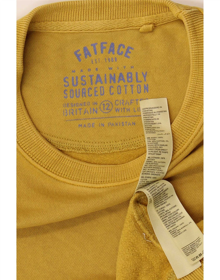Felpa oversize da donna Fat Face UK 12 Cotone giallo medio