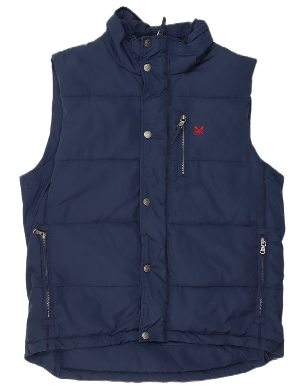 ABBIGLIAMENTO CREW Gilet imbottito da uomo UK 38 medio poliestere blu navy