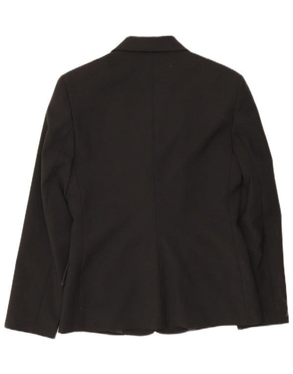 Giacca Blazer a 3 Bottoni da Donna Benetton IT 42 Medio Nero Poliestere