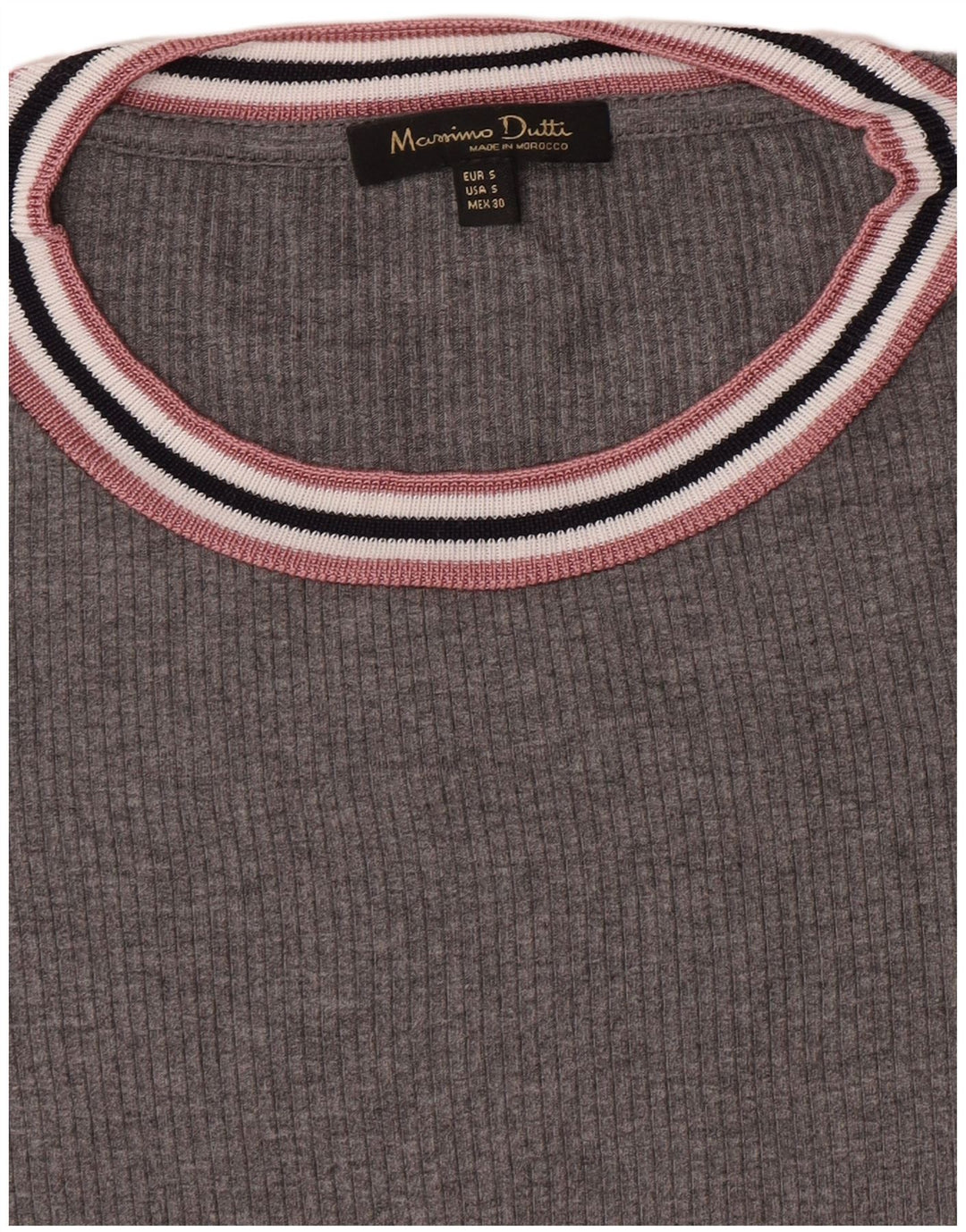 T-shirt da donna Massimo Dutti Top UK 10 piccola grigia