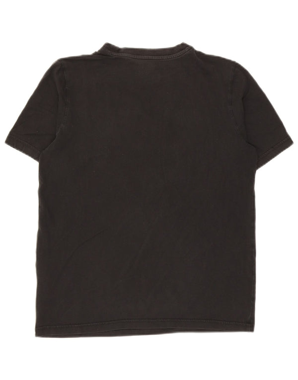 Adidas Boys Graphic T-Shirt Top 12-13 Years Black Cotton