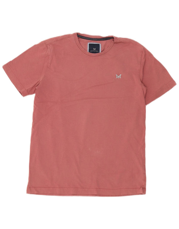 Crew Clothing T-shirt da uomo Top in cotone rosa medio