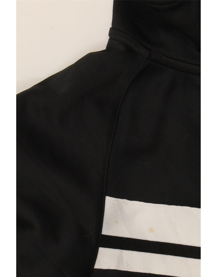 NIKE Womens Tracksuit Top Jacket UK 8/10 Small Black Striped