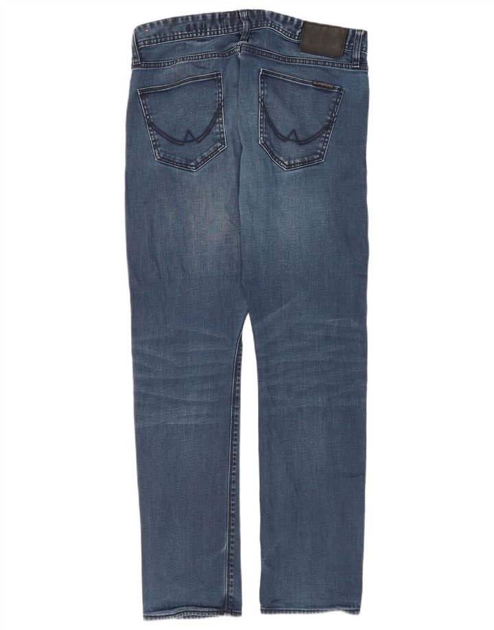 Jeans slim da uomo Superdry W34 L32 cotone blu navy