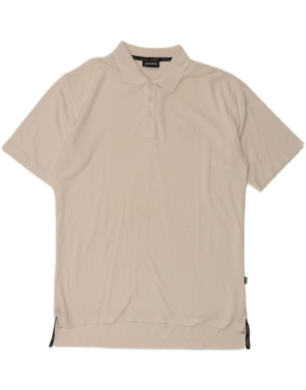 Polo ADIDAS da uomo UK 44/46 XL cotone bianco