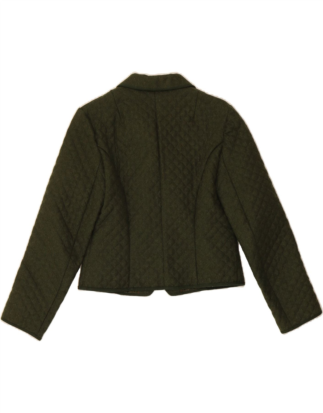 HELLER-SPORT Womens Quilted Blazer Jacket EU 40 Medium Green Wool Vintage Heller-Sport and Second-Hand Heller-Sport from Messina Hembry 
