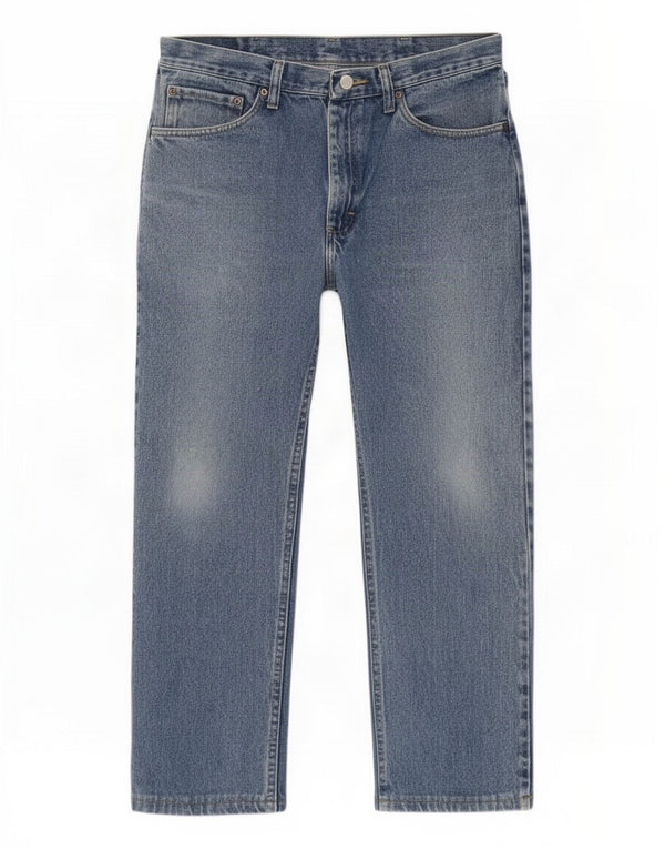 Jeans dritti da uomo Wrangler vestibilità regolare W34 L29 cotone blu