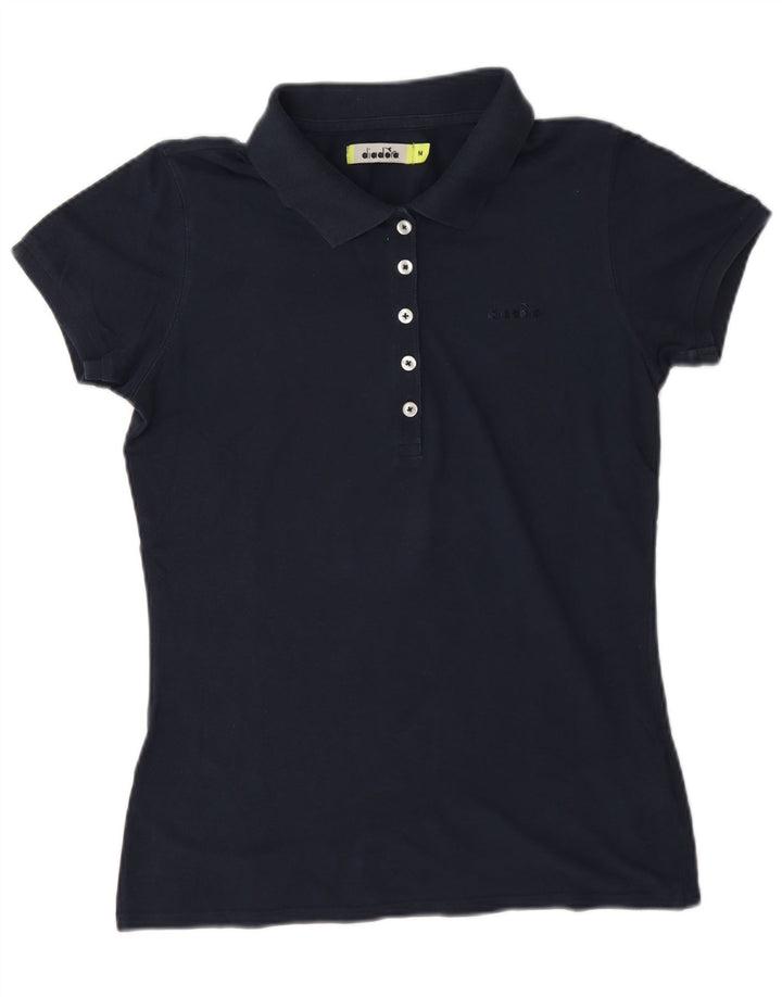 Polo Diadora Donna UK 14 Medio Blu Navy Cotone