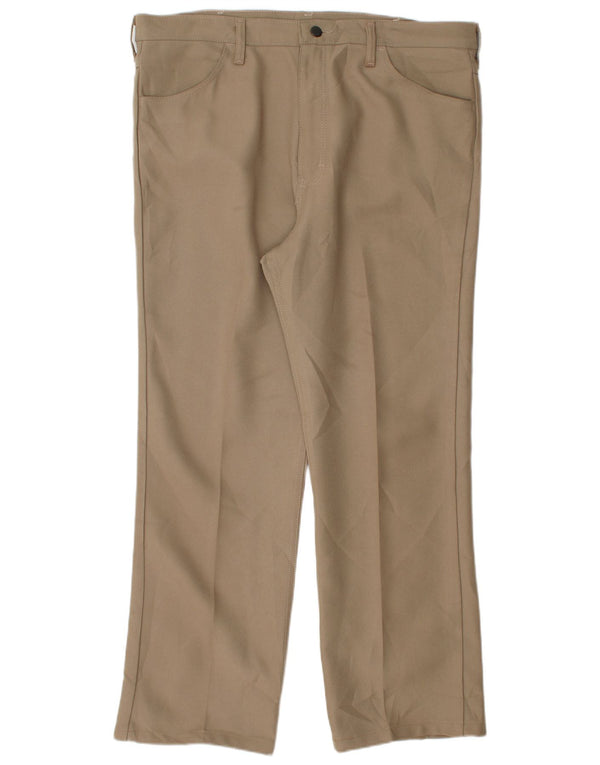 Pantaloni da abito dritti da uomo WRANGLER W38 L30 Poliestere beige