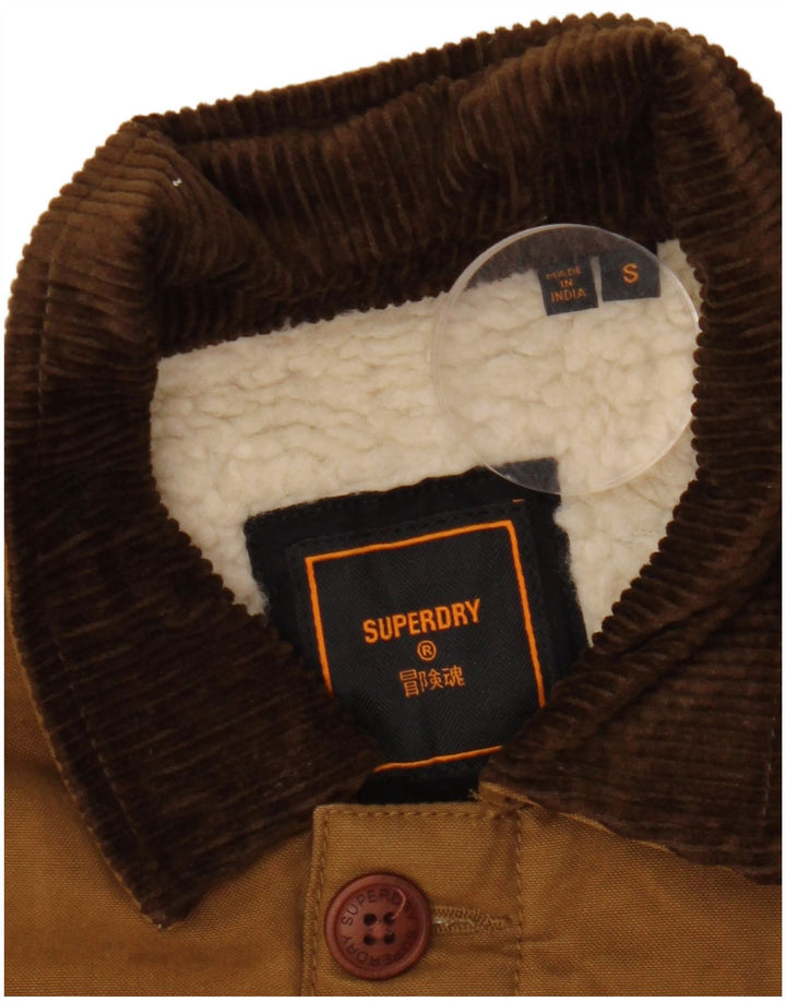 Giacca a vento da uomo Superdry UK 36 Small Marrone Poliestere