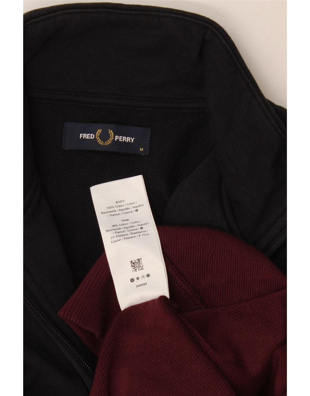 Felpa da uomo con collo con zip Fred Perry, maglione medio, multicolore, color block