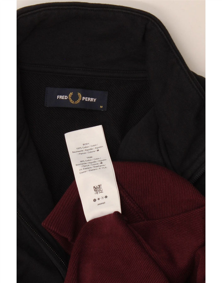 Felpa da uomo con collo con zip Fred Perry, maglione medio, multicolore, color block