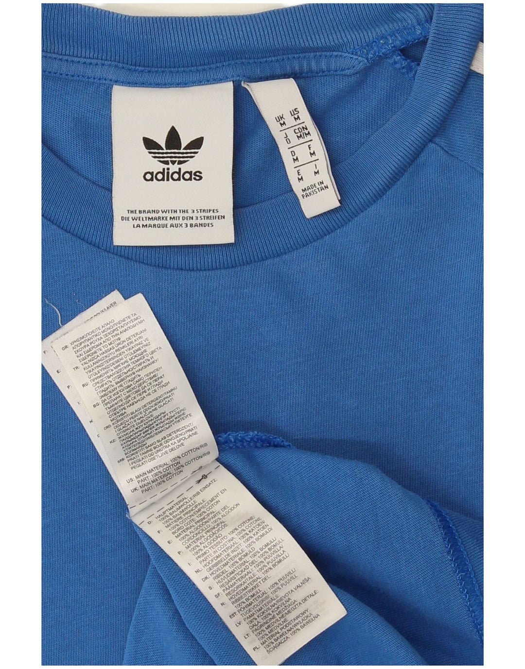T-shirt da uomo Adidas Top in cotone blu medio