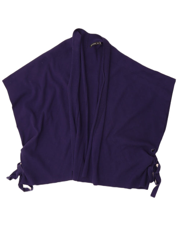 Maglione cardigan con mantella da donna Karen Millen UK 14 Viscosa blu navy medio