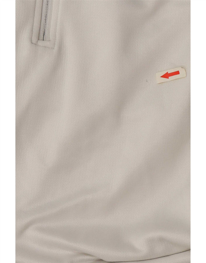 Adidas Uomo Zip Collo Pullover Tuta Top XL Poliestere Bianco